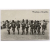 Congo Belge: Native Female Tribe Members Marching Holding Rifles (Vintage RPPC ~1920s/1930s)