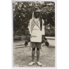 Congo Belge: Native African Guard Askari Warrior (Vintage RPPC ~1920s/1930s)