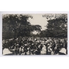 Congo Belge: Native African Gathering Colonial Ceremony Crowd (Vintage RPPC ~1920s/1930s)