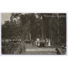Congo Belge: Early Caravan Trucks Caravan Convoy Jungle Bridge (Vintage RPPC ~1920s/1930s)