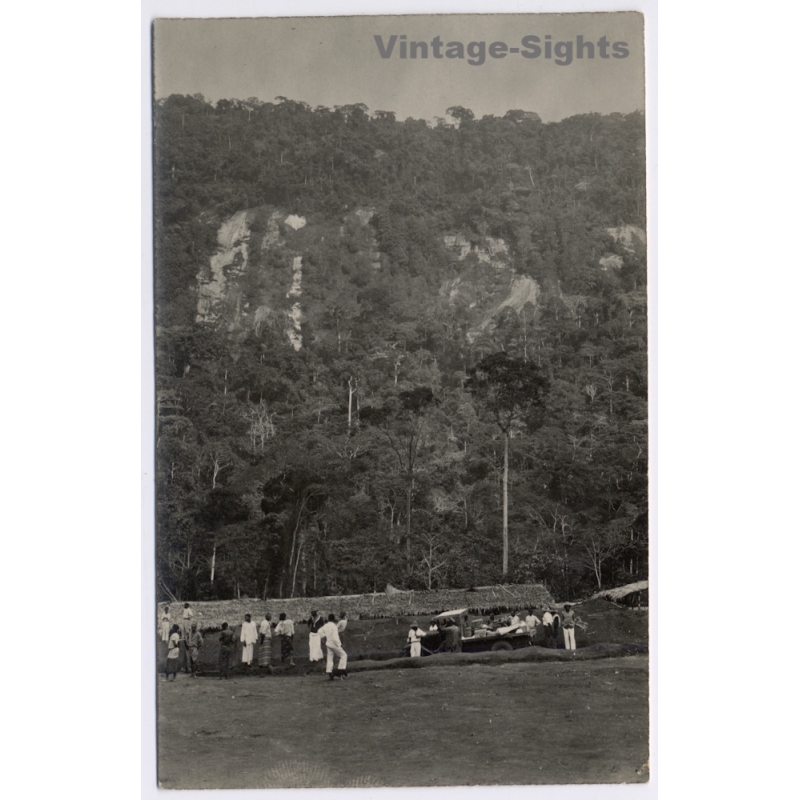 Congo Belge: Expedition Car Village Mountain Jungle Cliff Forest (Vintage RPPC ~1920s/1930s)