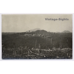 Congo Belge: Station Village Outpost Panorama Jungle Forest Hills (Vintage RPPC ~1920s/1930s)