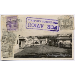 Spanish Guinea: Santa Isabel Via Lagos Air-Mail Juan De La Cierva Mallorca (Vintage RPPC 1930s)