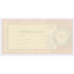 S.S. Leviathan / United States Lines Ocean Liner (Vintage Shipping Line Luggage Label 1920s/1930s)