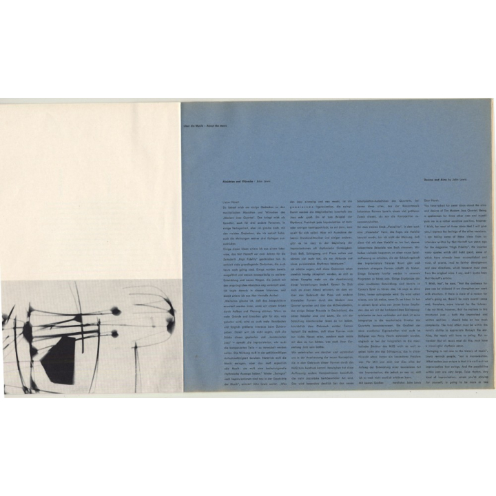 Modern Jazz Quartet (Vintage Concert Booklet Michel And Kieser 1965)