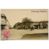 Singapore: Telok Ayer Police Station Rickshaw Straits Settlements (Vintage PC 1910s)