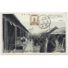 Manchukuo (China): Dunhua Jilin Street Scene Mukden Stamp Liaoyang Pagoda (Vintage PC 1934)