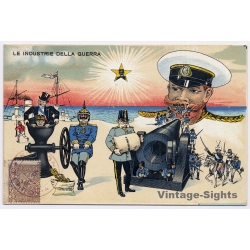Italian Propaganda WWI: Industrie Della Guerra Satire Kaiser (Vintage PC 1915)