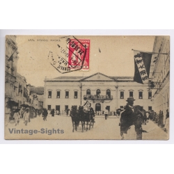 Leal Senado / Macau Macao: Square WWI Military Censor Stamp To Mallorca (Vintage PC 1918)