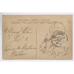 Leal Senado / Macau Macao: Square WWI Military Censor Stamp To Mallorca (Vintage PC 1918)