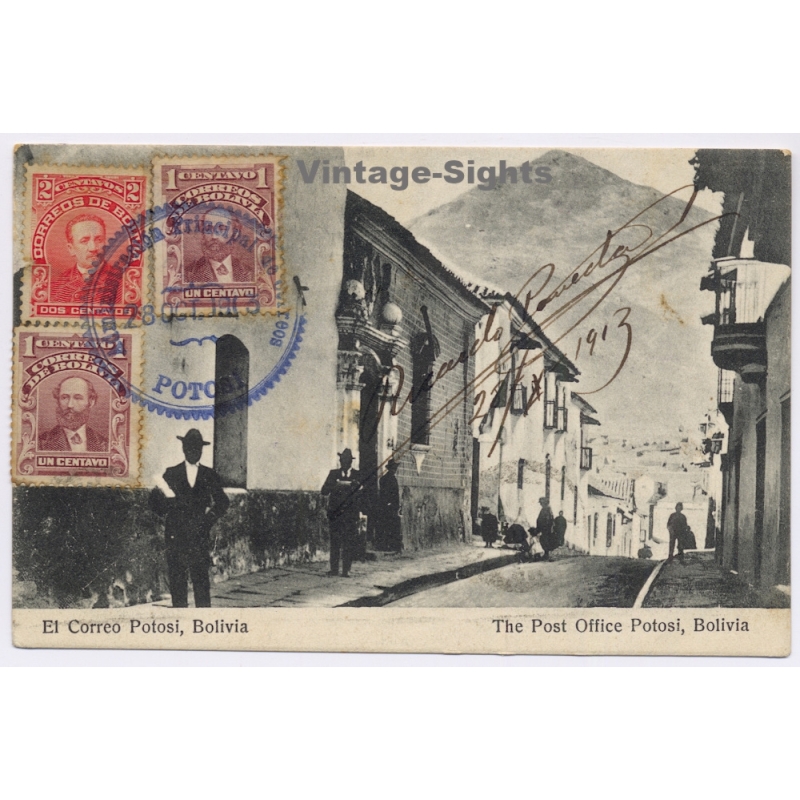 Potosi / Bolivia: El Correo - To Miguel Fila Mallorca (Vintage PC 1913)