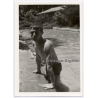 Muscular Young Topless Man In Swimming Pool / Gay INT (Vintage Photo 1960s)