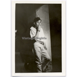 Young Man Smoking A Cigarette - Cool Pose / Gay INT (Vintage Photo 1960s)