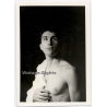 Handsome Topless Man In Theatre Setting*2/ Gay INT (Vintage Photo 1960s)