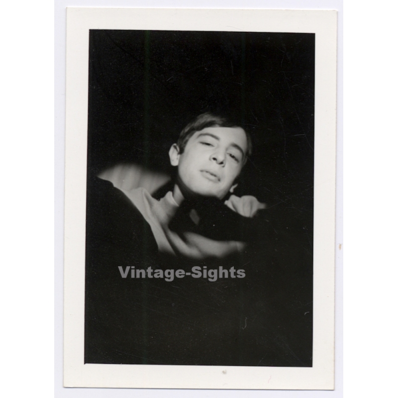 Intense Portrait Of Dreamy Young Man / Gay INT (Vintage Photo 1960s)