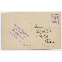 Don Quixote Et Sancho Pancha / Bologna Stamp Magliano (Vintage RPPC 1915)
