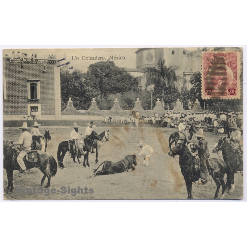 Mexico: Un Coleadoro Charreria To Miguel Vila Mallorca (Vintage PC 1916)