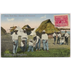 Pigres / Costa Rica: Ranchos de Pescaderos UPU Stamp Unused (Vintage PC 1929)