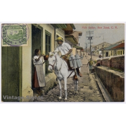San José / Costa Rica: Rice Milk Seller M Gomez Miralles (Vintage PC 1920s)