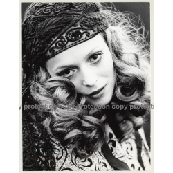 Close-Up Of Blonde Hippie Beauty / Eyes (Vintage Photo Master 1970s Fashion)