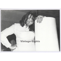 Pretty Female Flirting With Camera / Erotica (Vintage Photo 1960s/1970s)