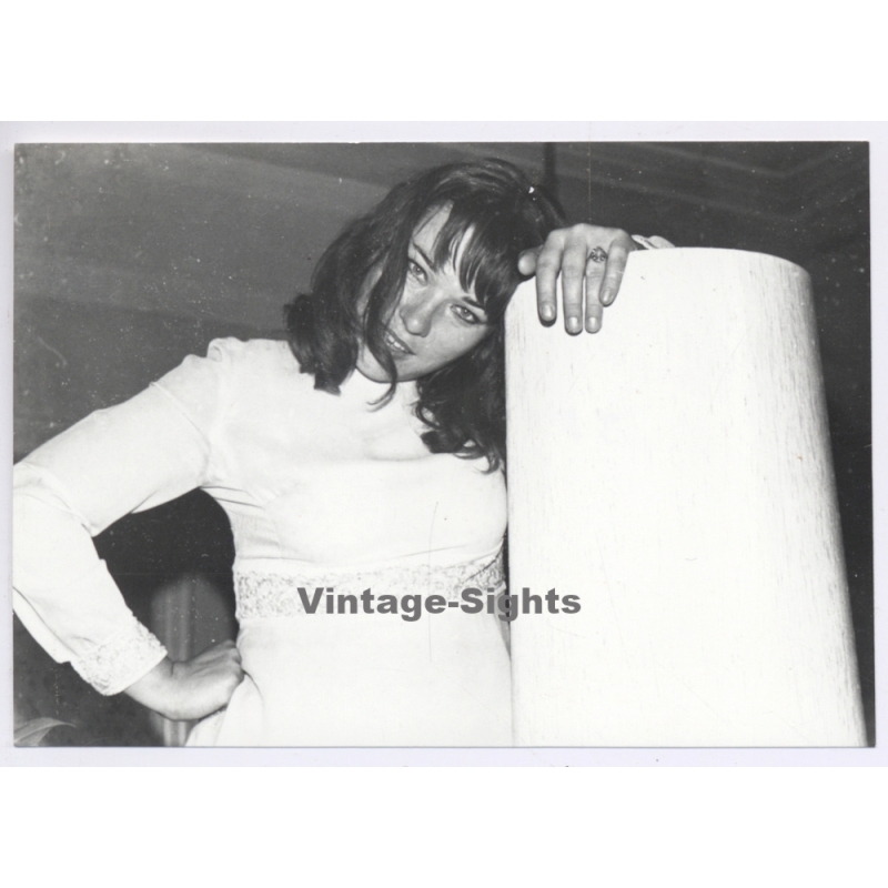 Pretty Female Flirting With Camera / Erotica (Vintage Photo 1960s/1970s)