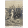 Mexico: Maguey Agave Pulgue Harvest Sombrero / Ethnic (Vintage RPPC 1910s)