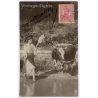 Romania: Traditional Costume Cow / Postally Used Craiova To Spain (Vintage RPPC 1916)