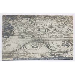 Girona / Spain: Ampurias Empuries Roman Mosaic Floor Archaeology Destroyed (Vintage RPPC 1910s)