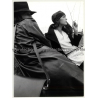 Stylish Couple On Meadow / Leather Coat - Cigarette (Vintage Photo Master 1970s Fashion)