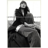 Natural Brunette Hippie Beauty On Meadow *2 / Coat (Vintage Photo Master 1970s Fashion)