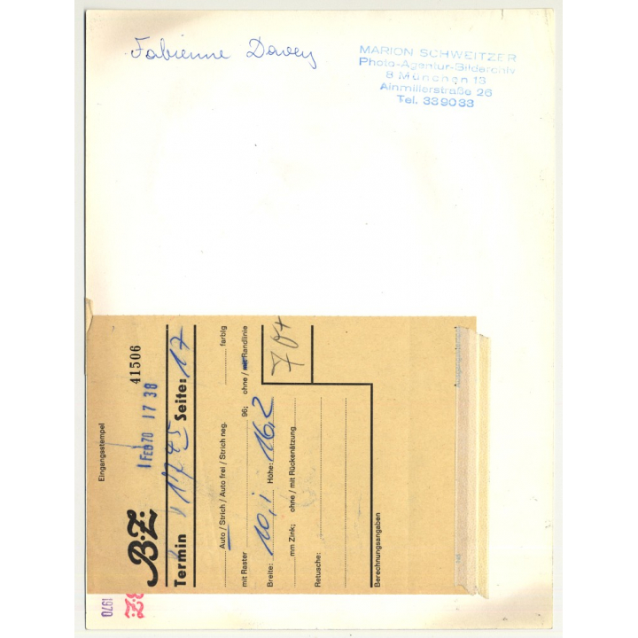 Portrait Of Female Photo Model / Hat - Eyes (Vintage Photo Master 1970s Fashion)