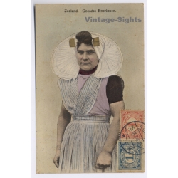 Zeeland: Goesche Boerinnen Dutch Costume / J.H.Schaefers - Posted To Mallorca (Vintage PC 1914)