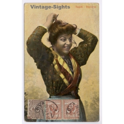 Italy: Napoli Polena Traditional Costume / Arturo Mondovi Mantova - Posted To Palma (Vintage PC 1915)