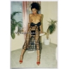 Erotic Study: Slim Black Nude With Great Body*1 / Fetish Dress (Vintage Photo Germany ~1990s)