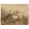 Australia: Tamborine Mountain Water Wheel Sawmill / Piggott Foto (Vintage Albumen Print ~1890s)