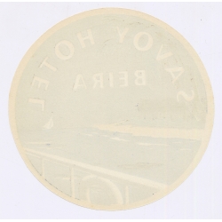 Beira / Mozambique: Savoy Hotel (Vintage Luggage Label ~1930s/1940s)