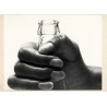 David Hamilton: Makro Hand Bottle / Ilford Portfolio (Vintage Glossy Photo On Cardboard 29.5 x 39 CM 1976)