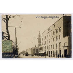 Poznan / Poland: Marsz Focha Street Tram - Posted To Miguel Vila Mallorca (Vintage RPPC 1934)