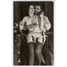 Studio Biederer 22 / Paris: Erotic Couple 'Telephone Scene' / Boudoir - Risqué (Vintage RPPC ~1920s)