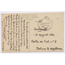 North Africa: Junto Al Mar Lehnert & Landrock R.E.C.P. Exchange Club To Miguel Vila Mallorca (Vintage PC 1915)