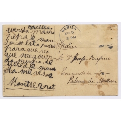 Manila / Philippines:  Canal Boats - Kemlein & Johnson Posted To Mallorca (Vintage PC ~1910s)