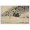 Aviation: Tabuteau Biplane Pilot Early Flight Pioneer Aviator (Vintage PC 1910s)