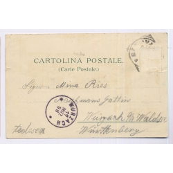 Genova / Italy: Genoa Harbor Colombo Monument Ricordo Di (Vintage PC Litho 1898)