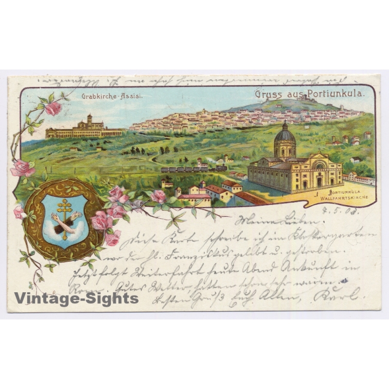 Portiunkula / Italy: Assisi Wallfahrtskirche Santa Maria Degli Angeli (Vintage PC Litho 1903)