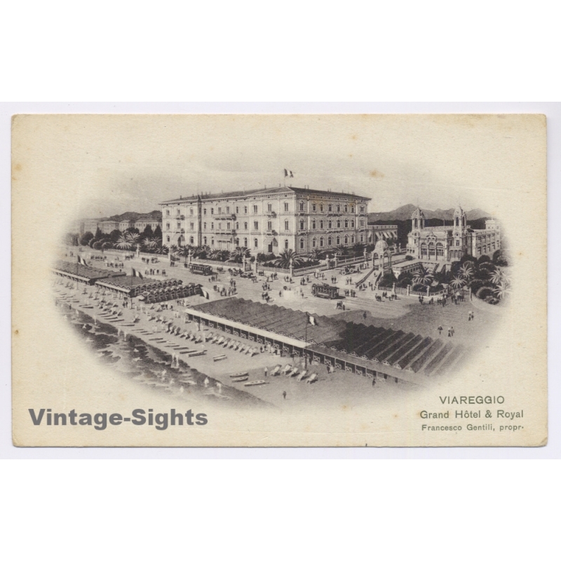 Viareggio / Italy: Grand Hotel Royal Beach Promenade (Vintage PC 1910s)