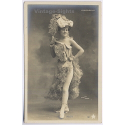 Walery Paris: Actress Alex In Fancy Dress - Theatre (Vintage RPPC 1900s)