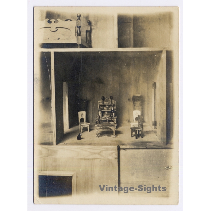 Dollhouse Interior Miniature Furniture Toy (Vintage RPPC 1910s/1920s)