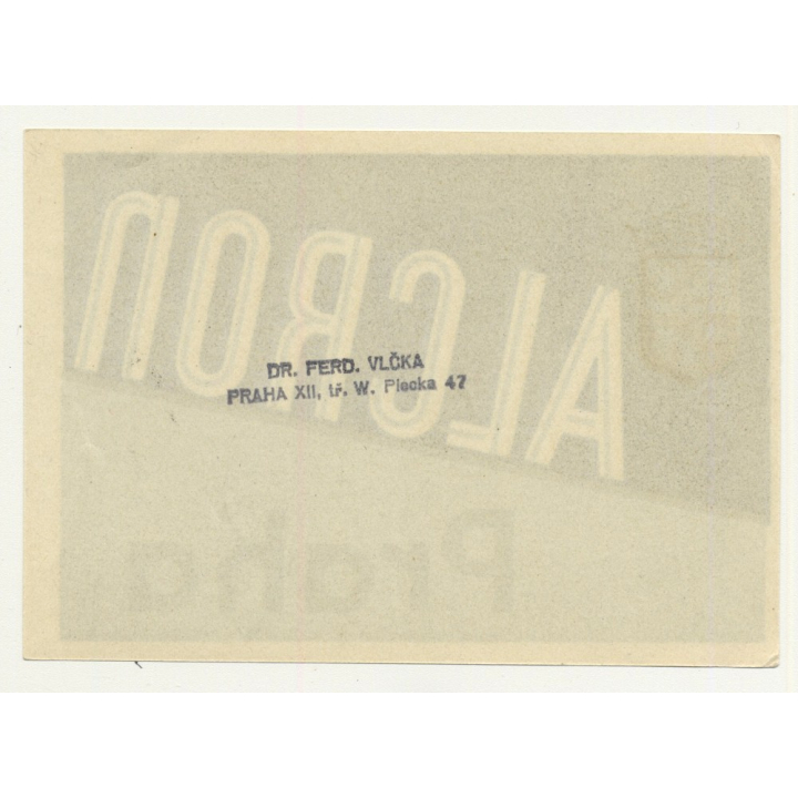 Hotel Alcron - Praha / Czech Republic (Vintage Luggage Label) Prag Prague