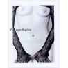 Erotic Study: Upper Body Nude Female With Piercings / Lace Gloves (Digital Photo Print 20 x 15 CM ~2000s)